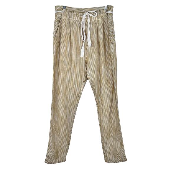 Free People Light At Sunrise Drawstring Waist Cropped Pants 2 - Picture 1 of 12